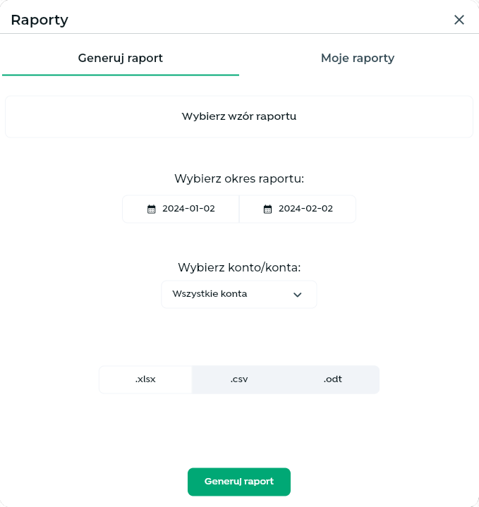 Report generator presentation inside app